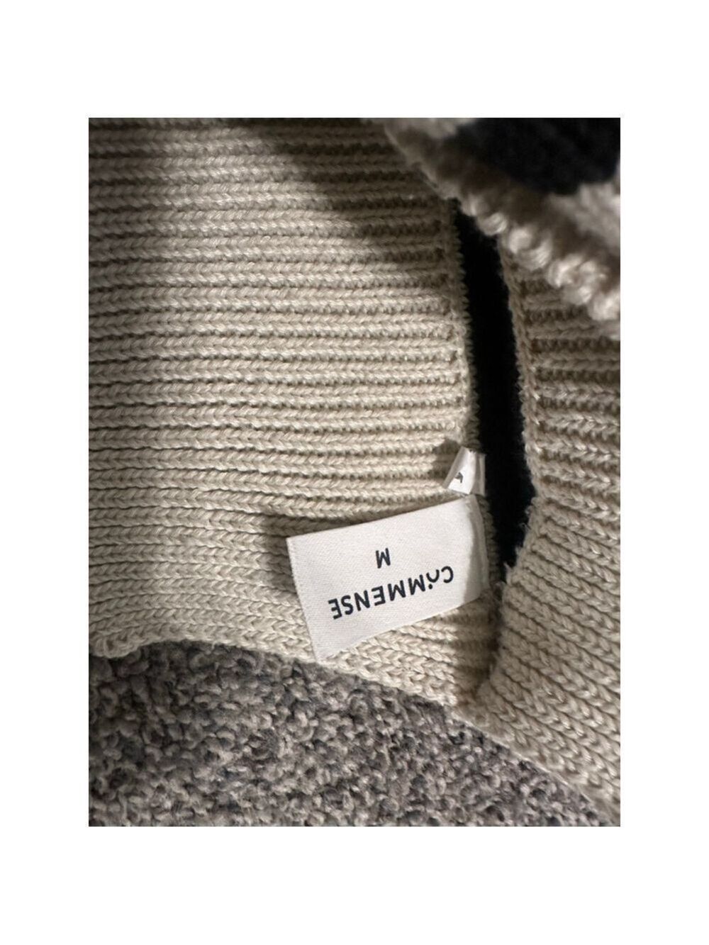 COMMENSE Crew Neck Sweater Off White Black Medium - Picture 5 of 10